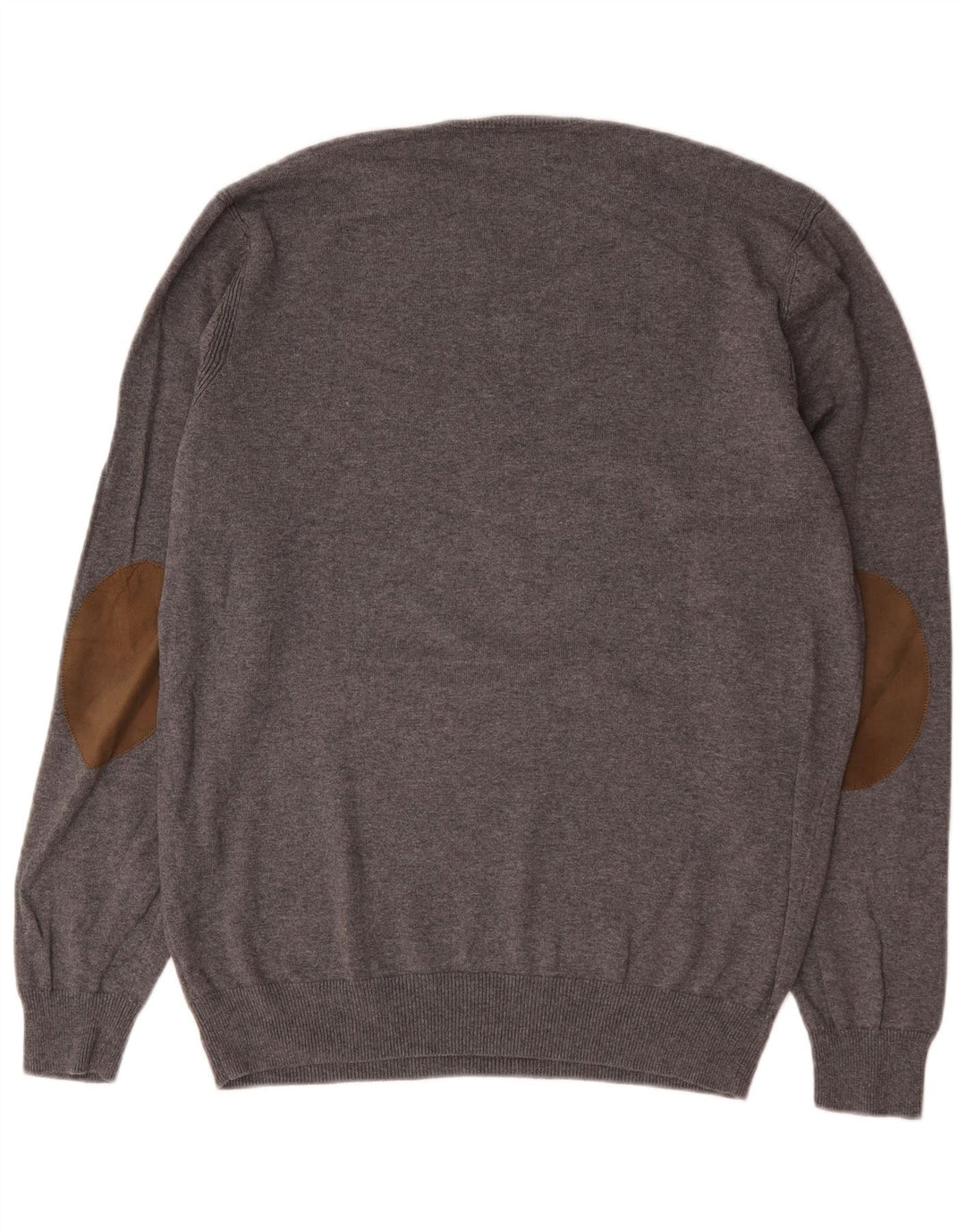 Pulover Massimo Dutti pentru bărbați, cu gât crew, XL, bumbac gri