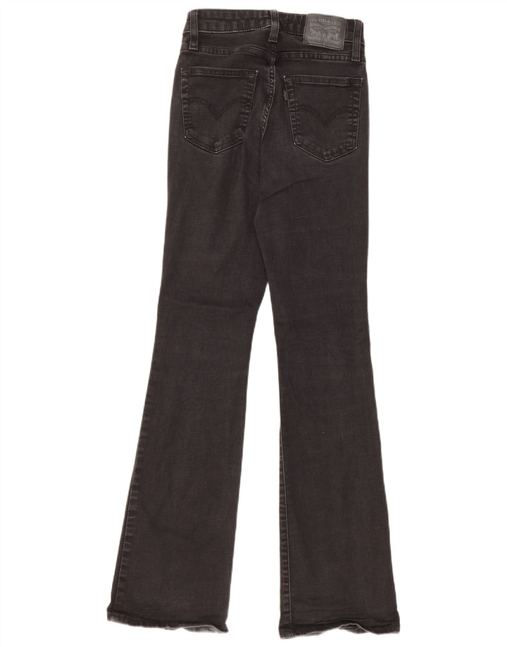 Blugi bootcut cu talie mare LEVI'S 725, W25 L32, bumbac negru