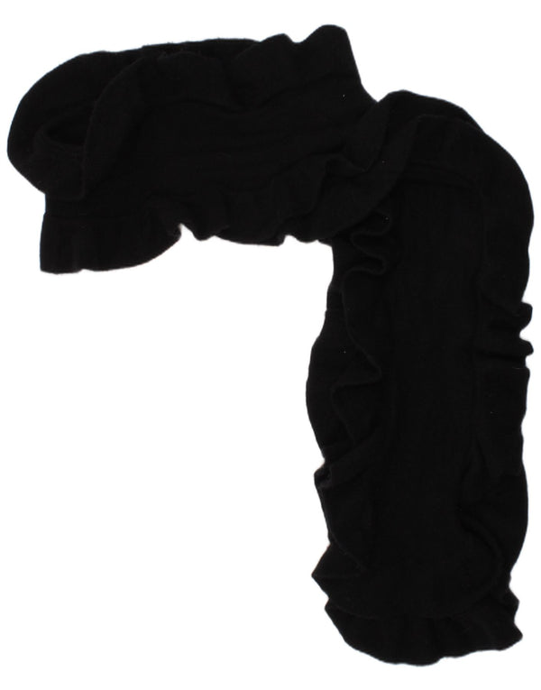 Eșarfă din tricot cu volane Tommy Hilfiger pentru femei, mărime unică, cașmir negru