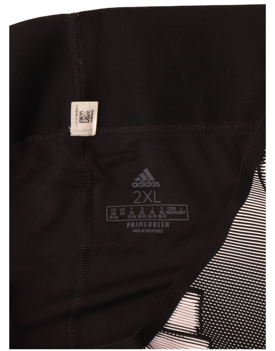 Leggings grafic Adidas pentru femei Marea Britanie 24/26 2XL Poliester negru