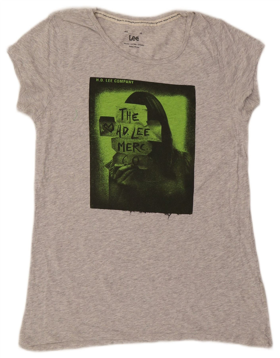 Tricou grafic pentru femei Lee Top UK 12 Medium Gri Bumbac