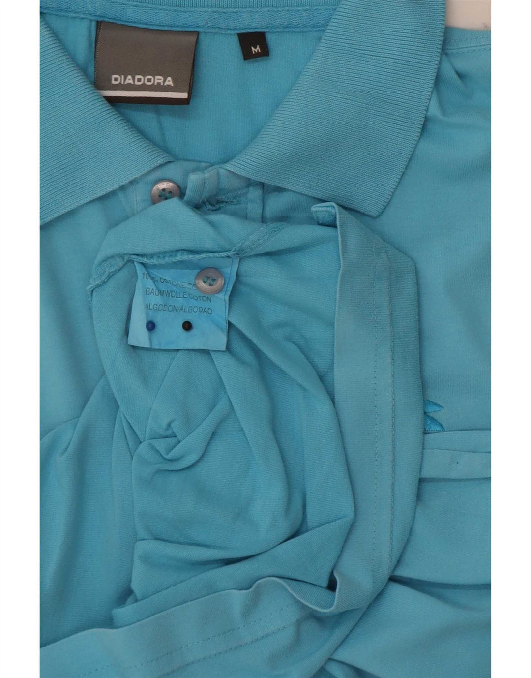 Tricou polo pentru bărbați Diadora, bumbac albastru mediu