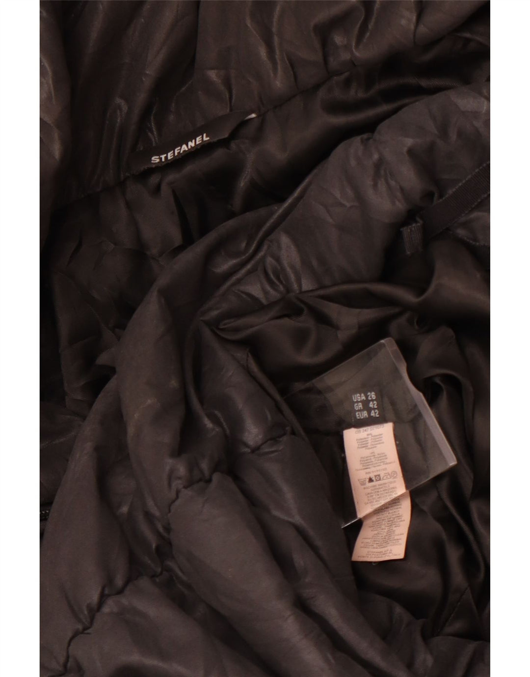 Palton Captusit pentru Dama Stefanel IT 42 Poliester Negru Mediu