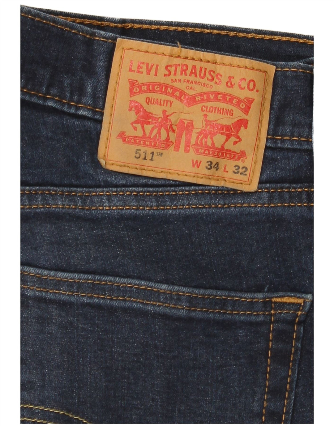 Blugi 511 Slim LEVI'S pentru bărbați L34 L32 Bumbac bleumarin