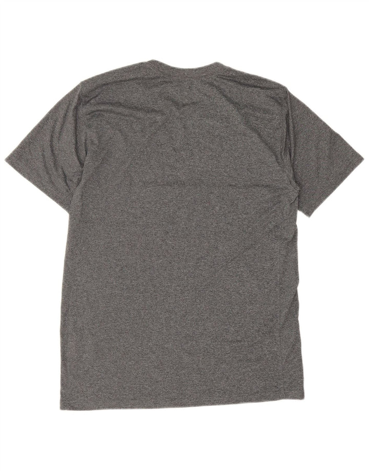 Nike Mens Dri Fit T-Shirt Top Large Grey Flecked Polyester