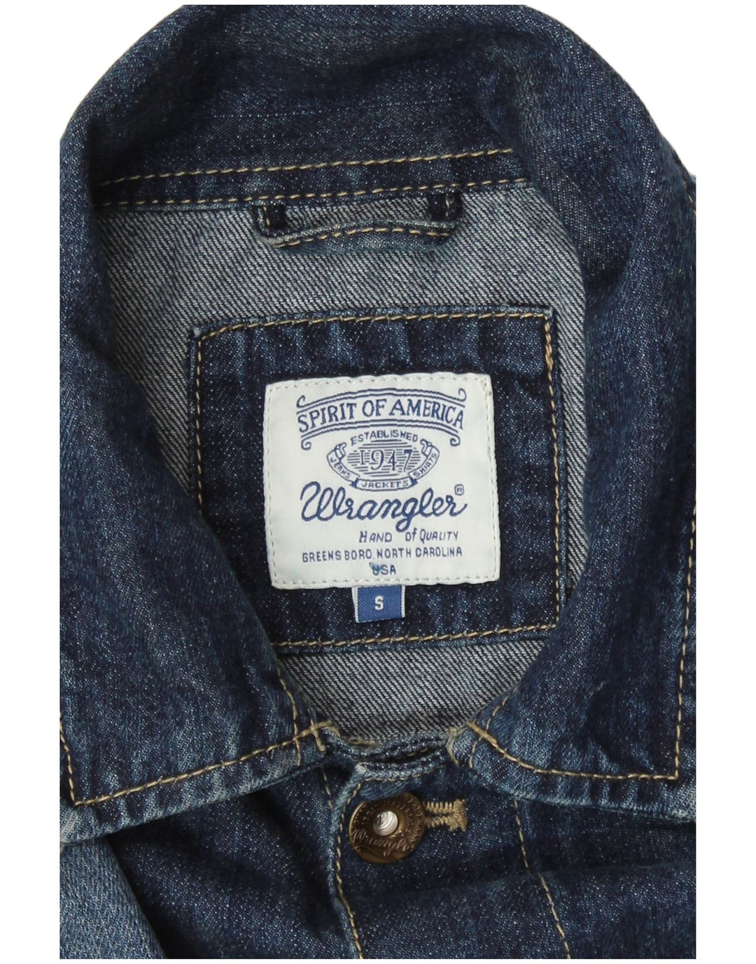 Jachetă de blugi pentru bărbați Wrangler UK 36 mic bumbac bleumarin