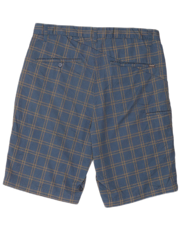 Pantaloni scurți chino pentru bărbați Volcom W34 Large Blue Check Poliester
