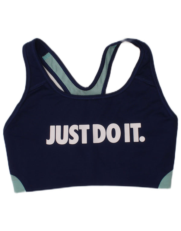 Nike Womens Dri Fit Graphic Sutien Sport Vest Top Mic Bleumarin Sport