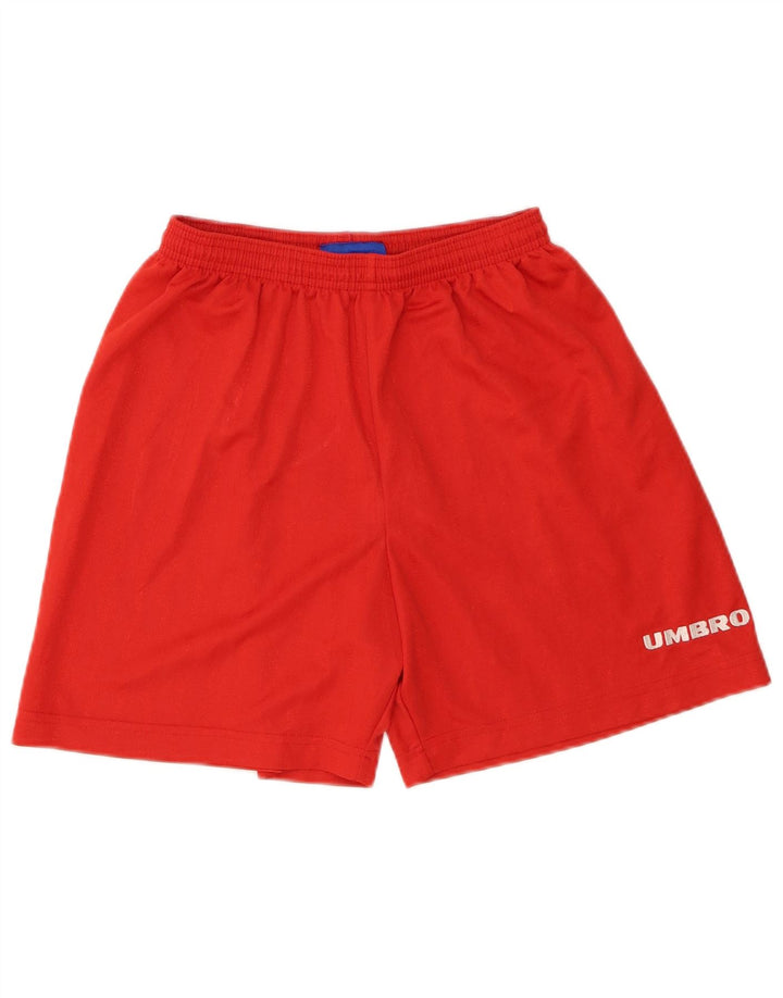 Pantaloni scurti sport Umbro pentru bărbați, poliester roșu mic