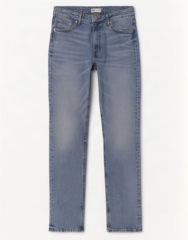 Blugi skinny pentru femei cu talie înaltă Zara EU 40 Medium L30 L33 Bumbac albastru