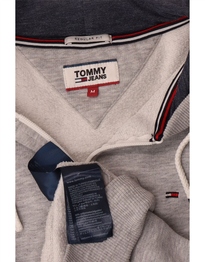 Pulover TOMMY HILFIGER pentru bărbați, cu formă regulată, cu fermoar, gri mediu, cu pete