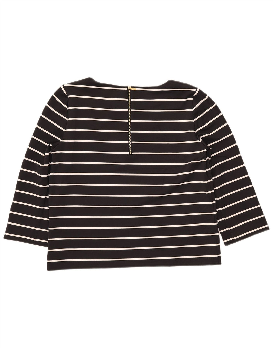 CALVIN KLEIN Top pentru femei cu mâneci 3/4 UK 14 Poliester cu dungi negre medii