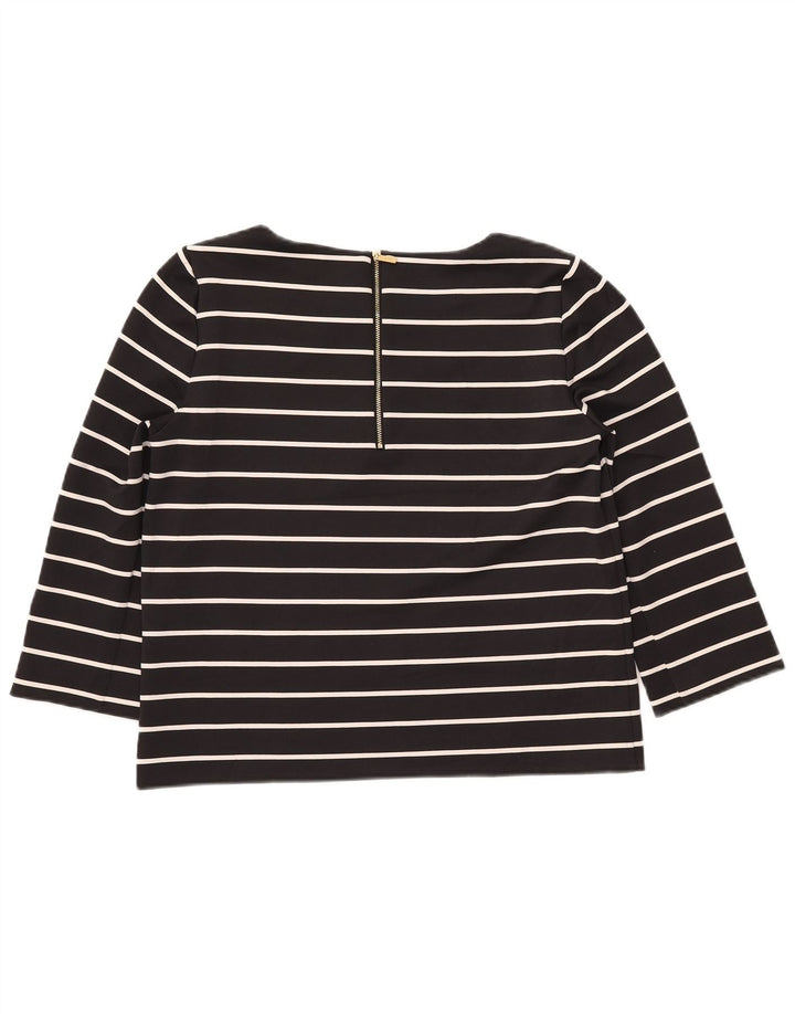 CALVIN KLEIN Top pentru femei cu mâneci 3/4 UK 14 Poliester cu dungi negre medii