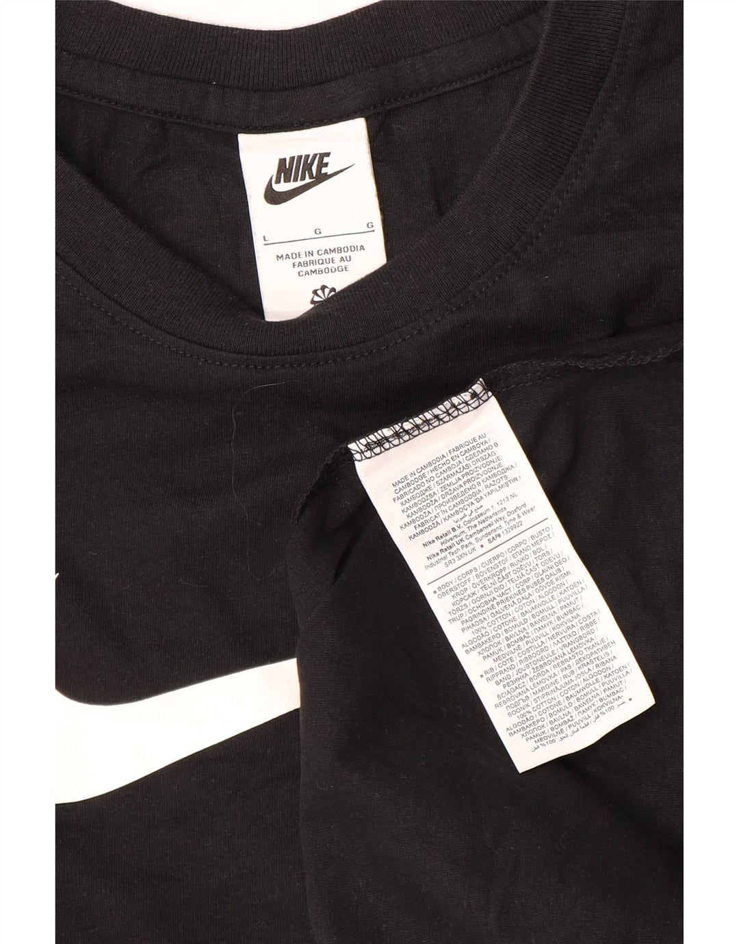 Tricou grafic Nike pentru bărbați Top mare din bumbac negru