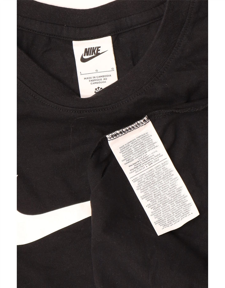 Tricou grafic Nike pentru bărbați Top mare din bumbac negru