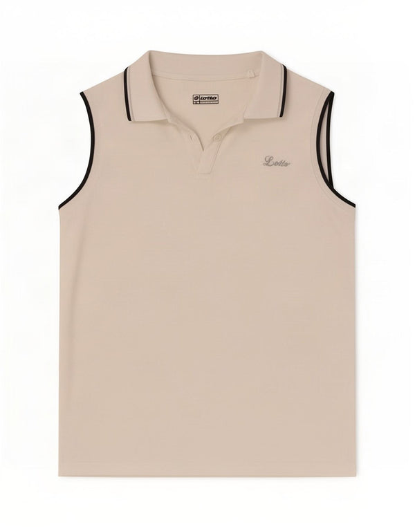 Tricou polo fără mâneci pentru femei Lotto UK 18 XL Alb