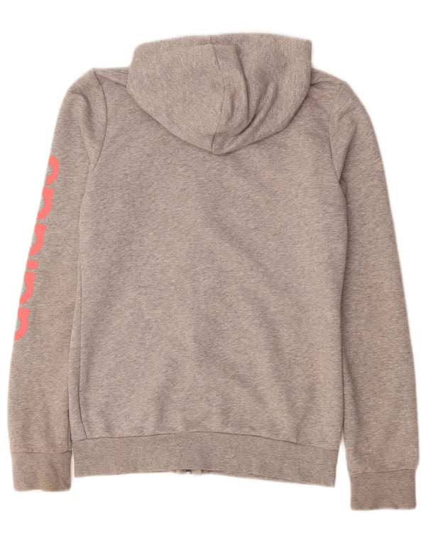 Pulover Adidas Fete Graphic Zip Hoodie 13-14 ani, bumbac cu pete gri