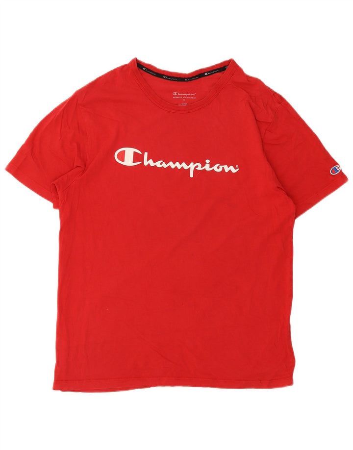 Tricou grafic pentru bărbați Champion Top din bumbac roșu mediu
