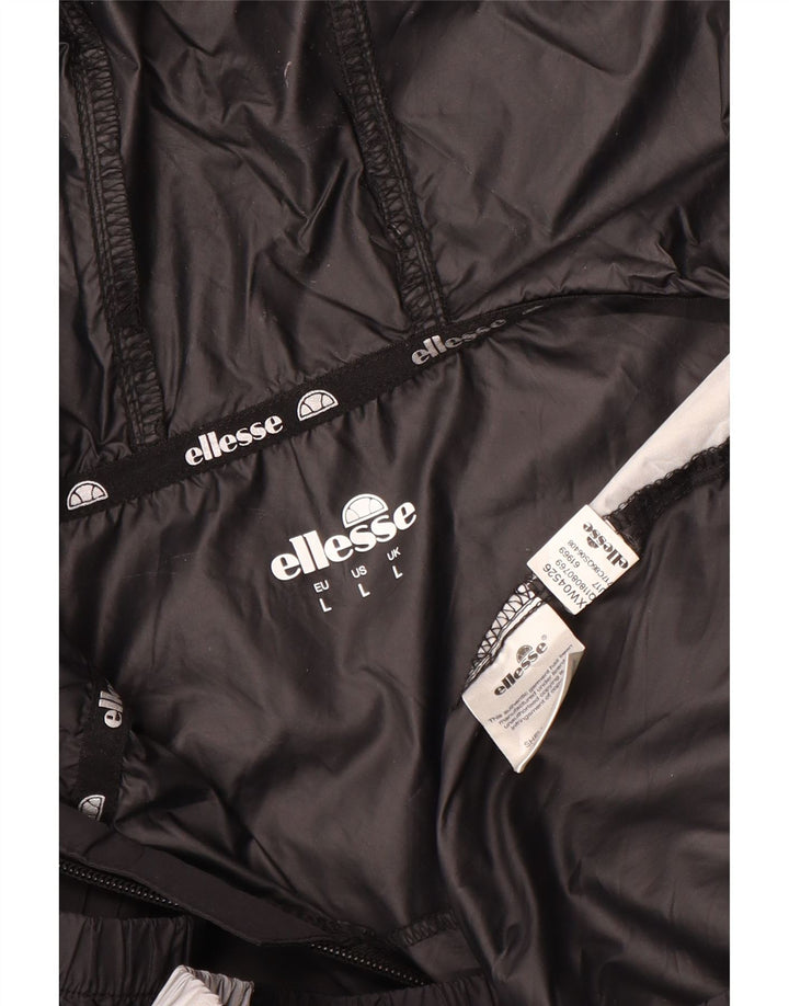 Jachetă anorak cu glugă pentru bărbați ELLESSE, UK 40, mare, negru, color block