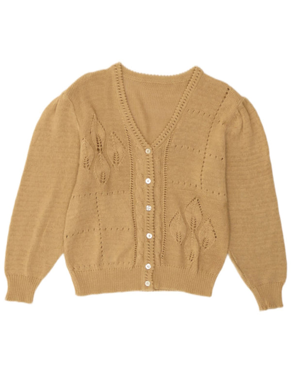 Pulover Cardigan Vintage pentru Damă UK 14 Medium Bej