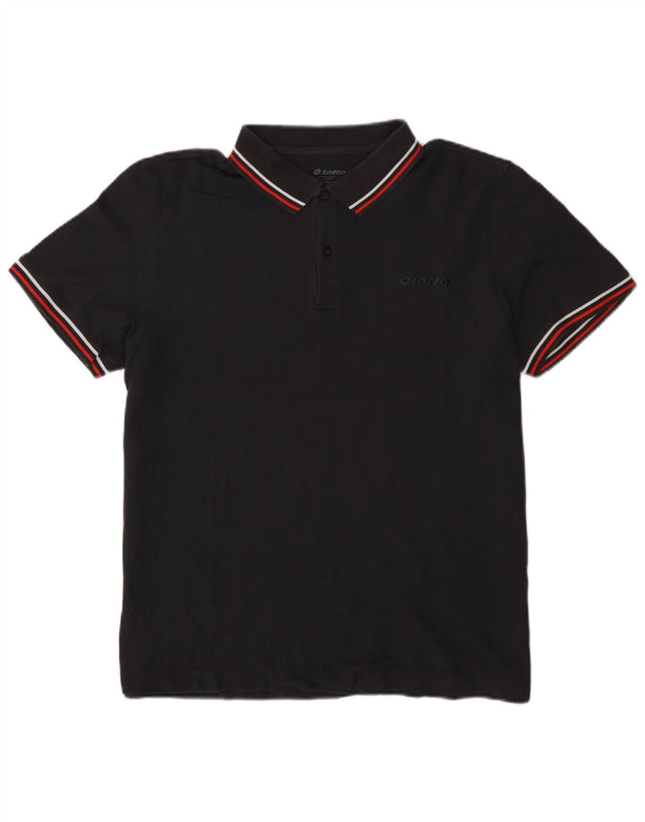 Tricou polo pentru bărbați Lotto XL cu dungi negre