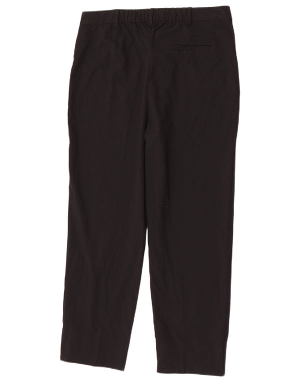 Pantaloni de costum drepți pentru femei Marks & Spencer UK 12 Medium L30 L26 Negru