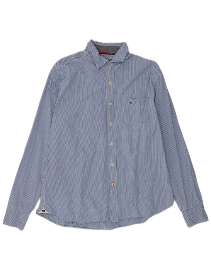 Cămașă pentru bărbați Mistral XL Blue Gingham Bumbac
