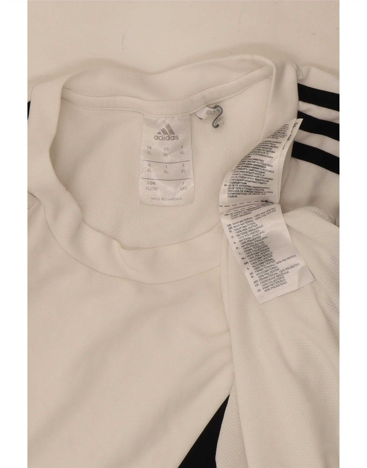 Tricou Adidas Climalite pentru bărbați Top XL, alb, poliester color bloc