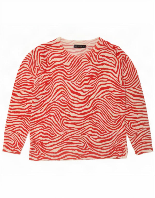 Pulover pentru femei Marks & Spencer cu gâtul cu barca UK 14 Medium Red