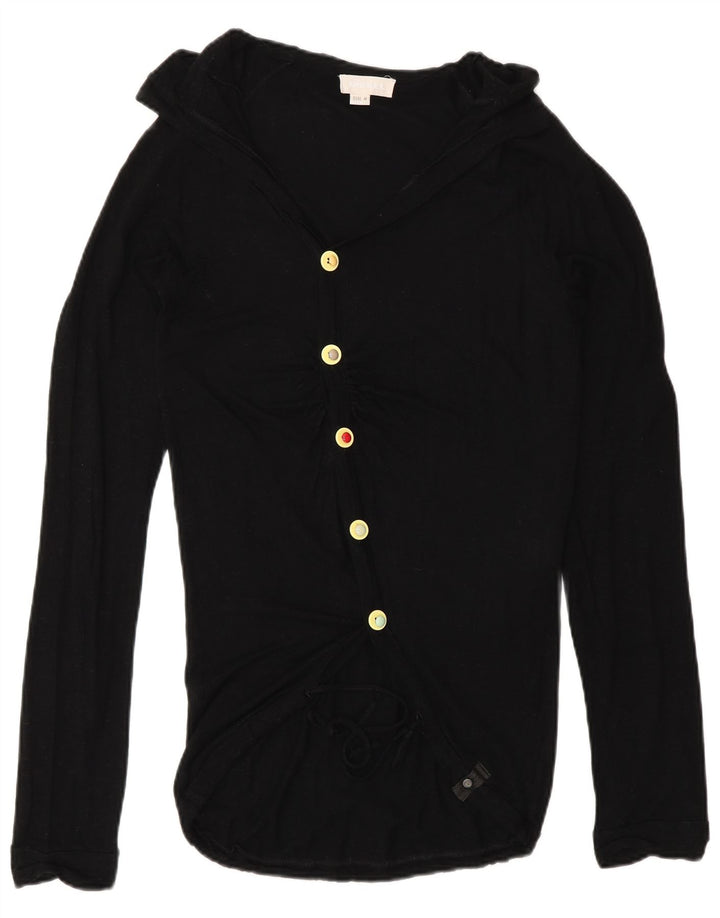 Pulover cardigan cu paragate Diesel pentru femei UK 12 Medium Black Rayon