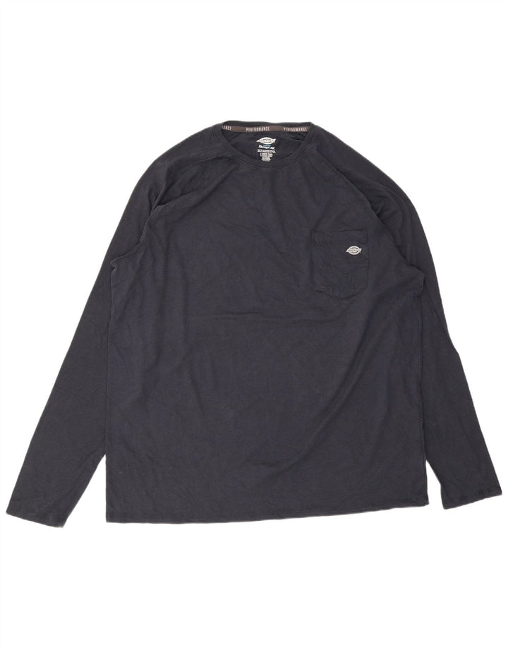 DICKIES Top pentru bărbați cu mânecă lungă 2XL, bumbac bleumarin