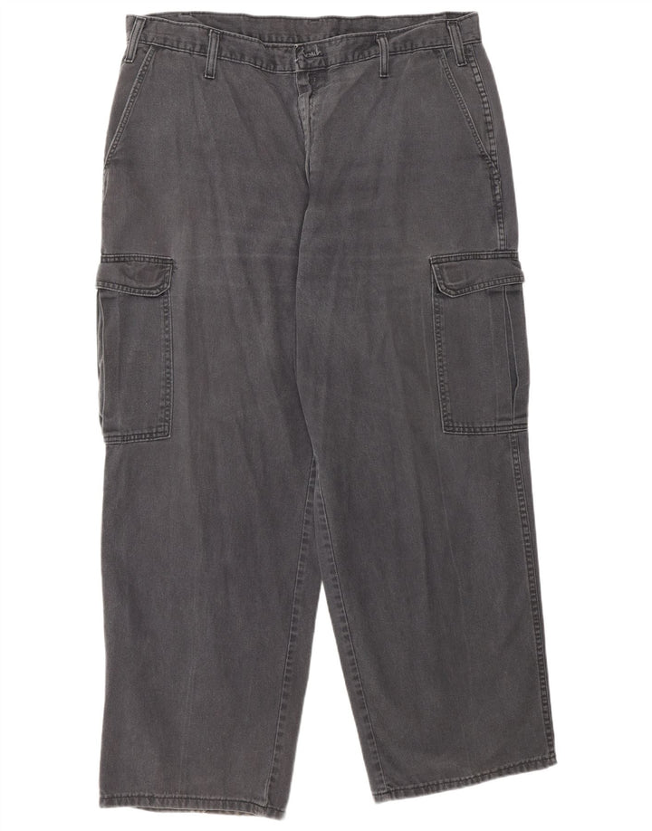 Pantaloni cargo drepti pentru bărbați Dickies W40 L30 poliester gri