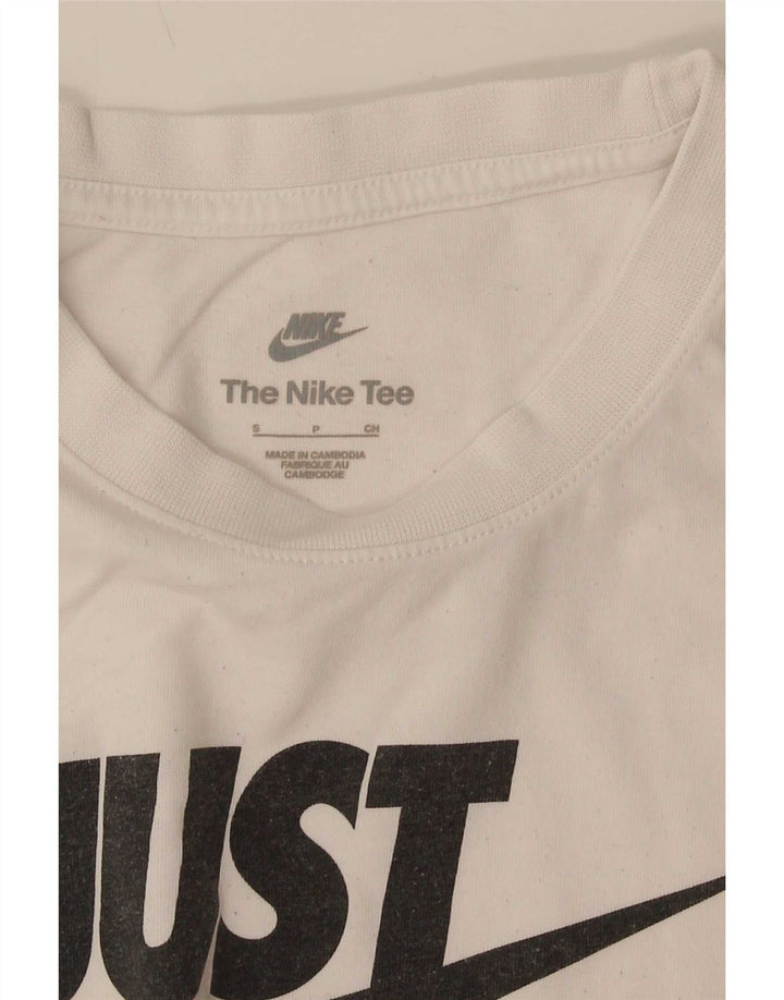 Tricou cu grafică obișnuită Nike pentru bărbați Top mic sport alb