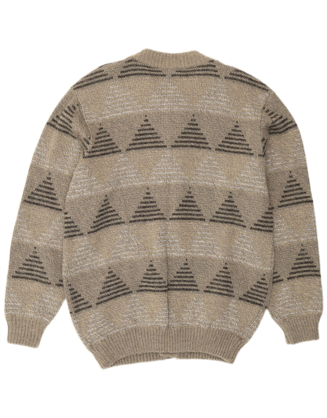 Pulover cardigan pentru bărbați Rinaldi, lână geometrică, gri mare