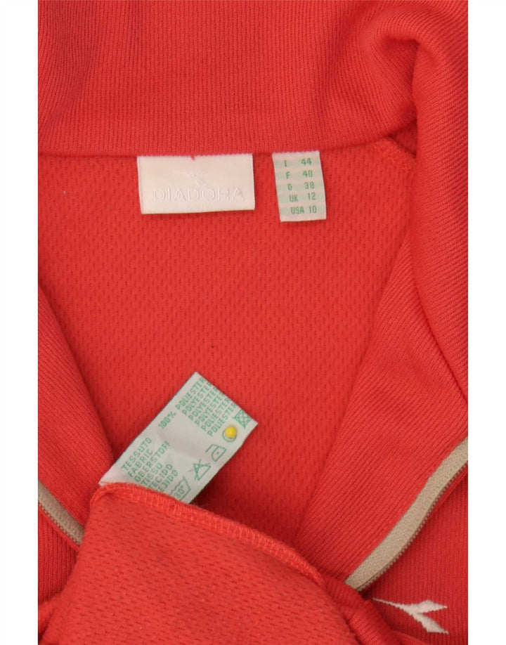 Jachetă de trening pentru femei Diadora UK 12, roșu mediu, poliester color bloc