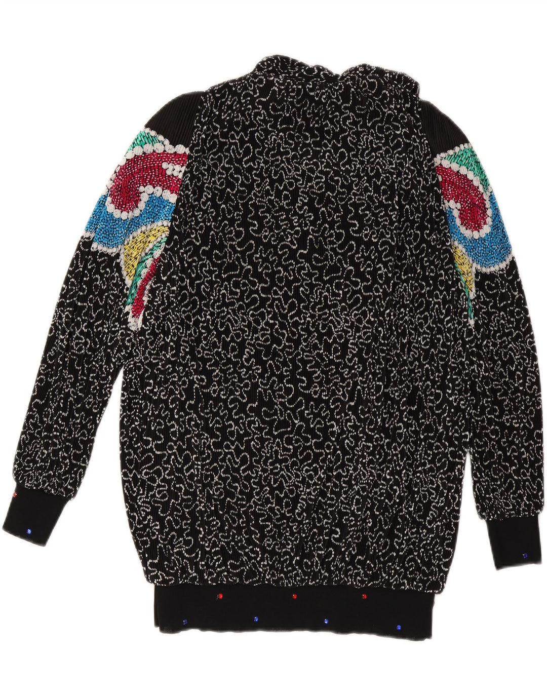 VIRGINIE Pulover supradimensionat cu decolteu în V pentru femei UK 18 XL Negru