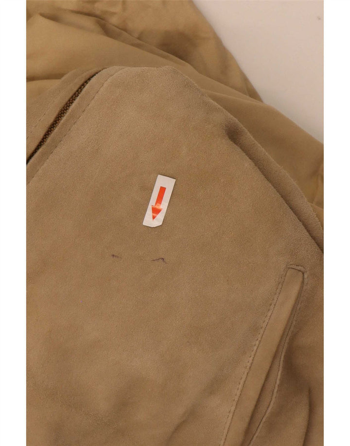 Jachetă vintage pentru bărbați reversibilă din piele intoarsa IT 48 Medium Beige Piele