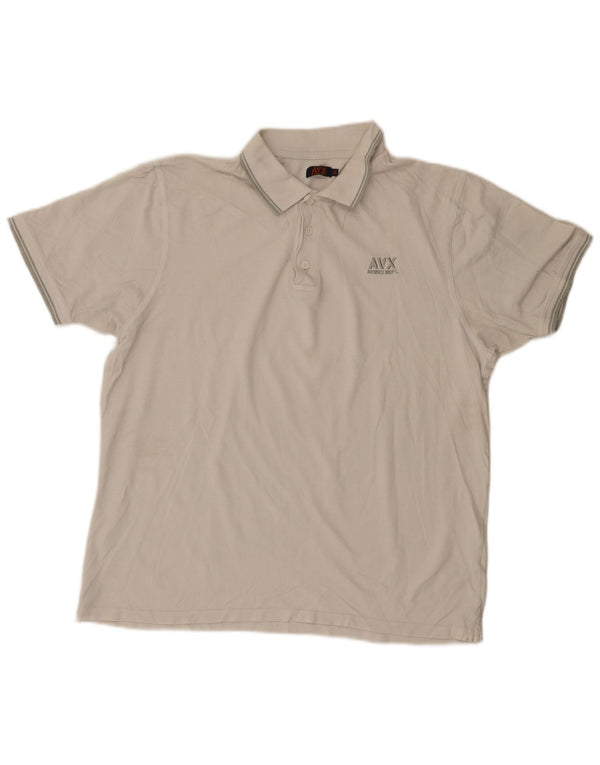 Tricou polo Avirex pentru bărbați 2XL, bumbac cu dungi albe