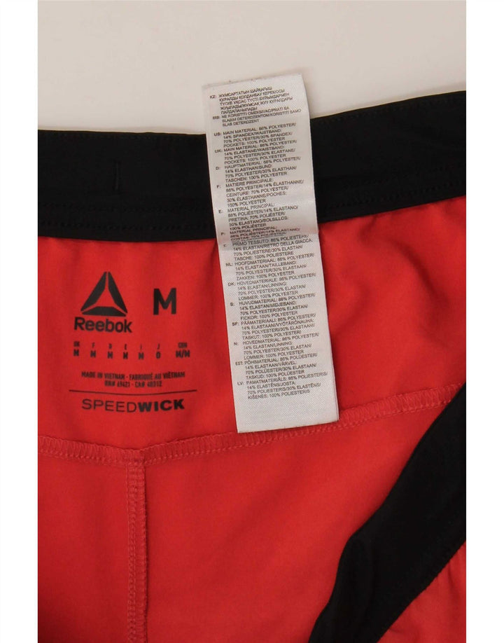 Pantaloni scurti sport Reebok Speedwick pentru bărbați, roșu mediu, poliester color bloc