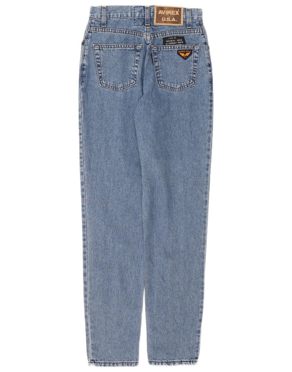 Avirex Blugi subțiri cu talie înaltă pentru femei W28 L30 Bumbac albastru