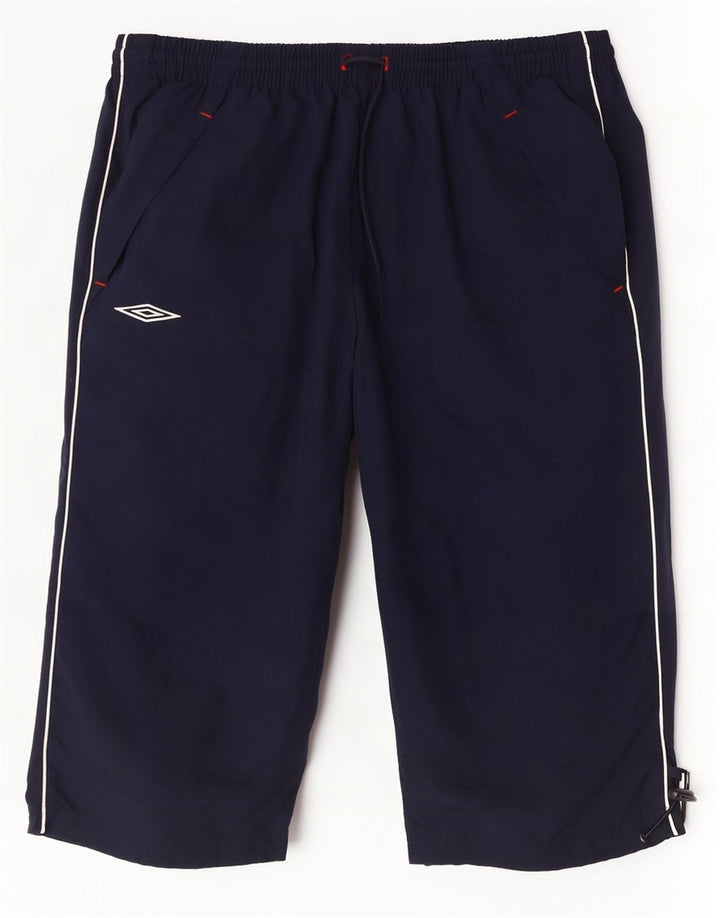 Pantaloni scurti sport Umbro pentru bărbați, cu grafică, poliester, albastru