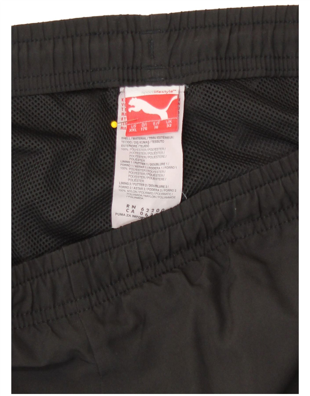 Puma Băieți Pantaloni Trening Pantaloni Joggeri 15-16 Ani Poliester Negru