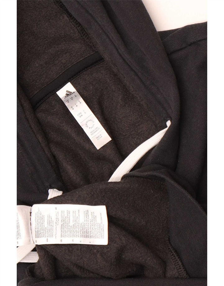 Pulover Adidas pentru bărbați, bumbac mediu negru