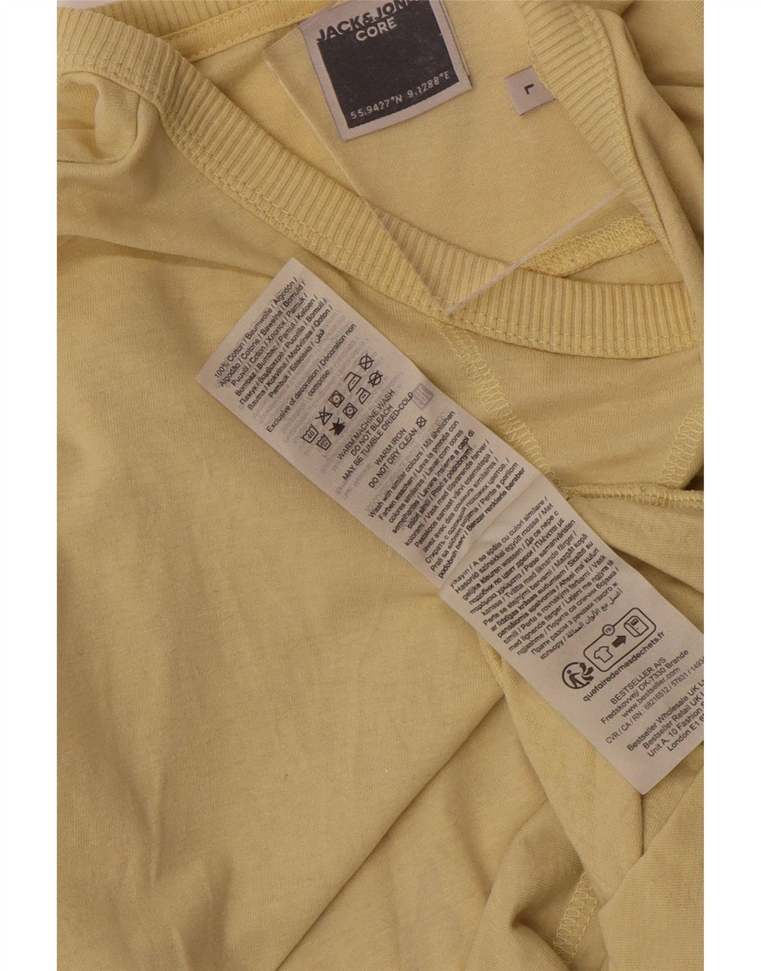 JACK & JONES Tricou pentru bărbați Top mare din bumbac galben