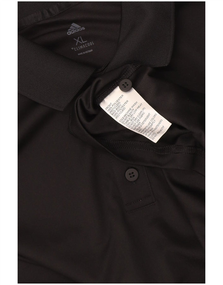 Tricou polo Adidas Climacool pentru bărbați XL, poliester negru