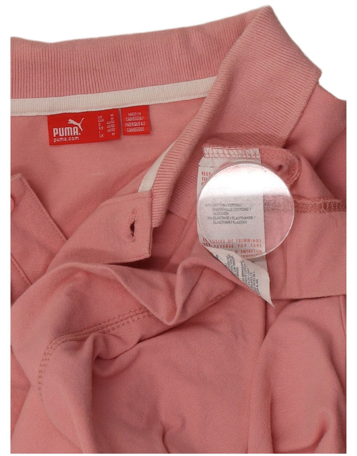 Tricou polo Puma pentru bărbați, bumbac roz mediu