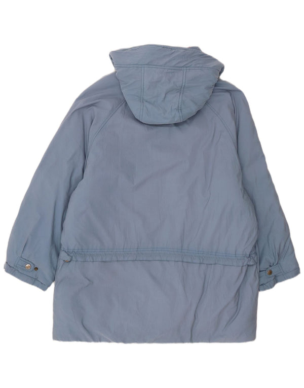 Palton căptușit cu glugă Diadora pentru femei UK 10 Small Blue Nylon