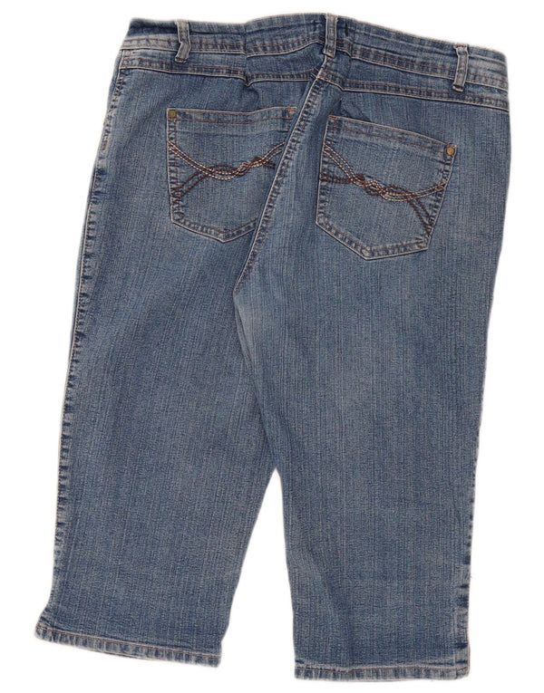 Bermude denim M&Co pentru femei UK 16 Large W34 Blue Bumbac