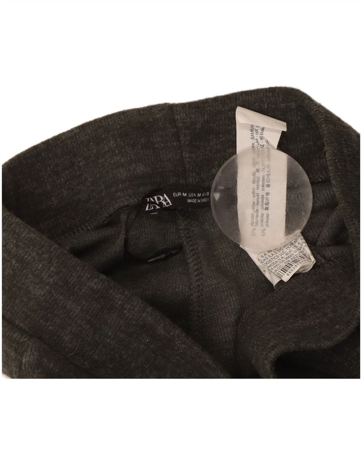 Pantaloni de trening Zara pentru femei UK 12, bumbac cu pete gri mediu