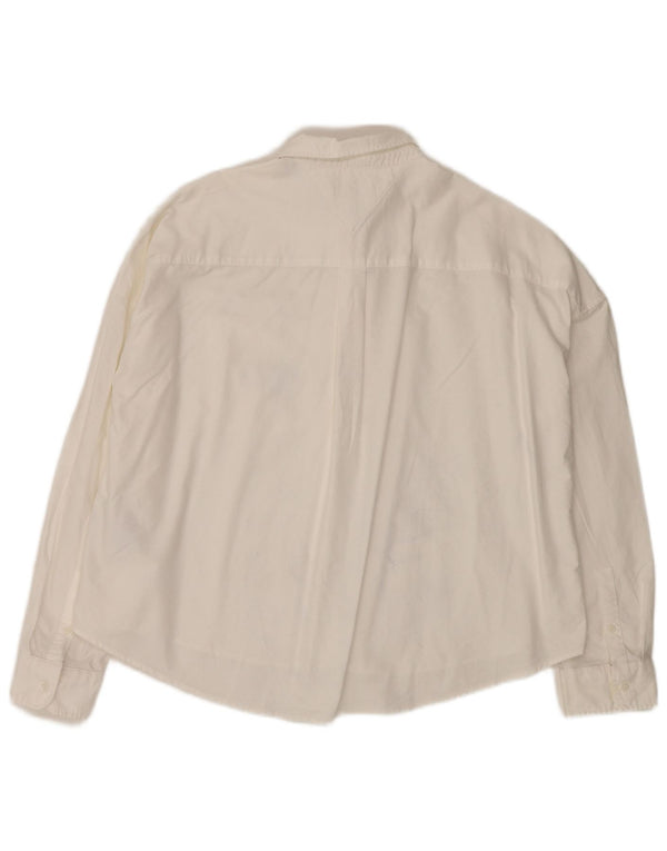 Cămașă supradimensionată pentru femei Tommy Hilfiger UK 14, bumbac alb mediu